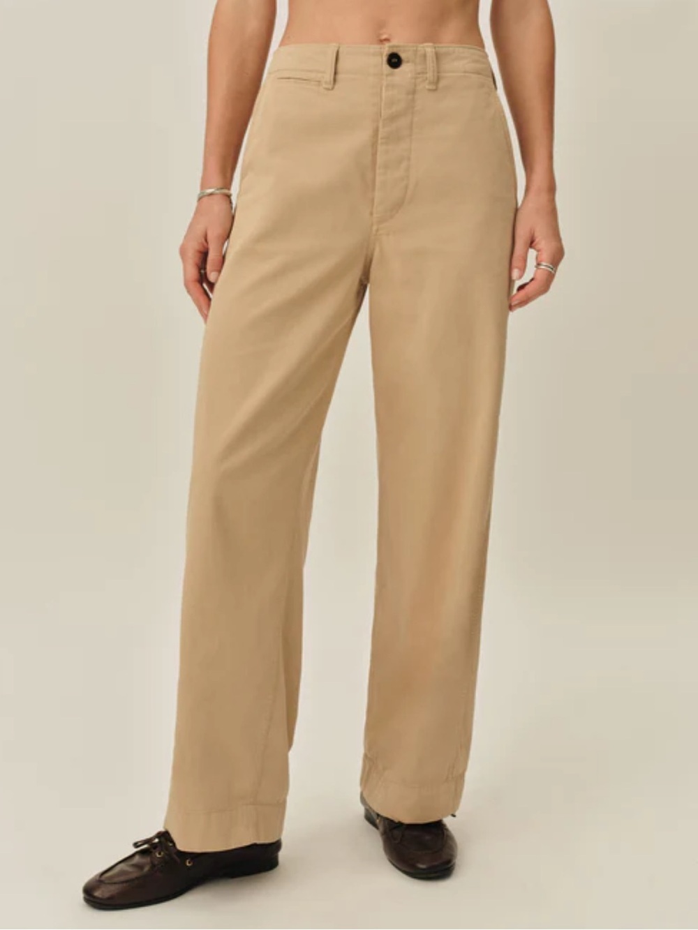 Buck Mason - At Ease Chino Pant in color Stone size 25